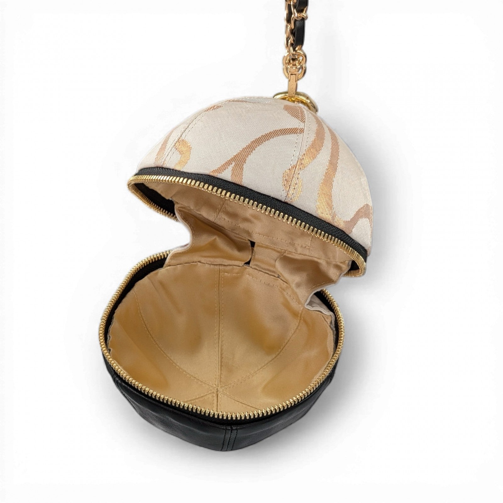 「花唐草文様」ヴィンテージ帯と本革の Mari Bag