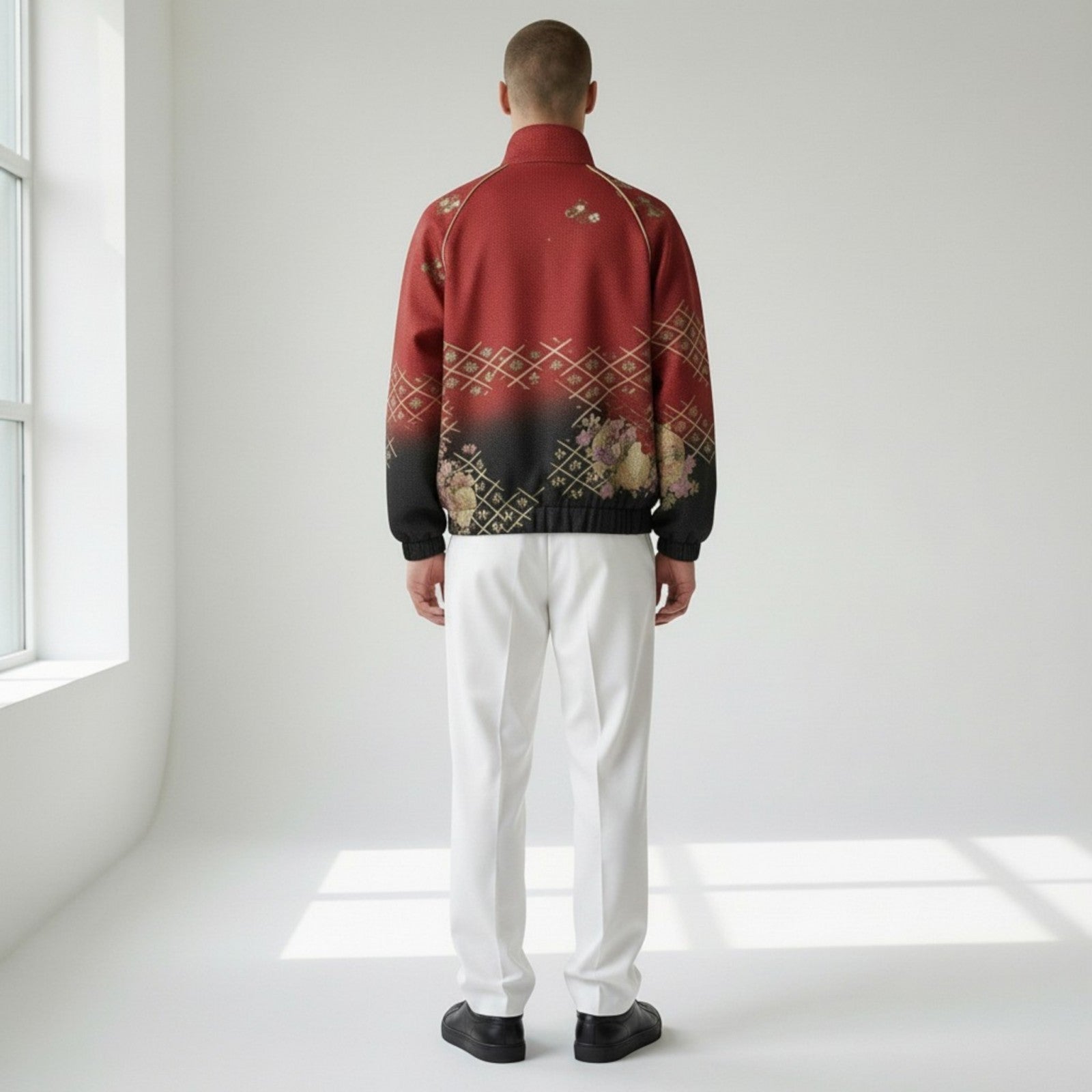 朱黒グラデーション振袖ブルゾン