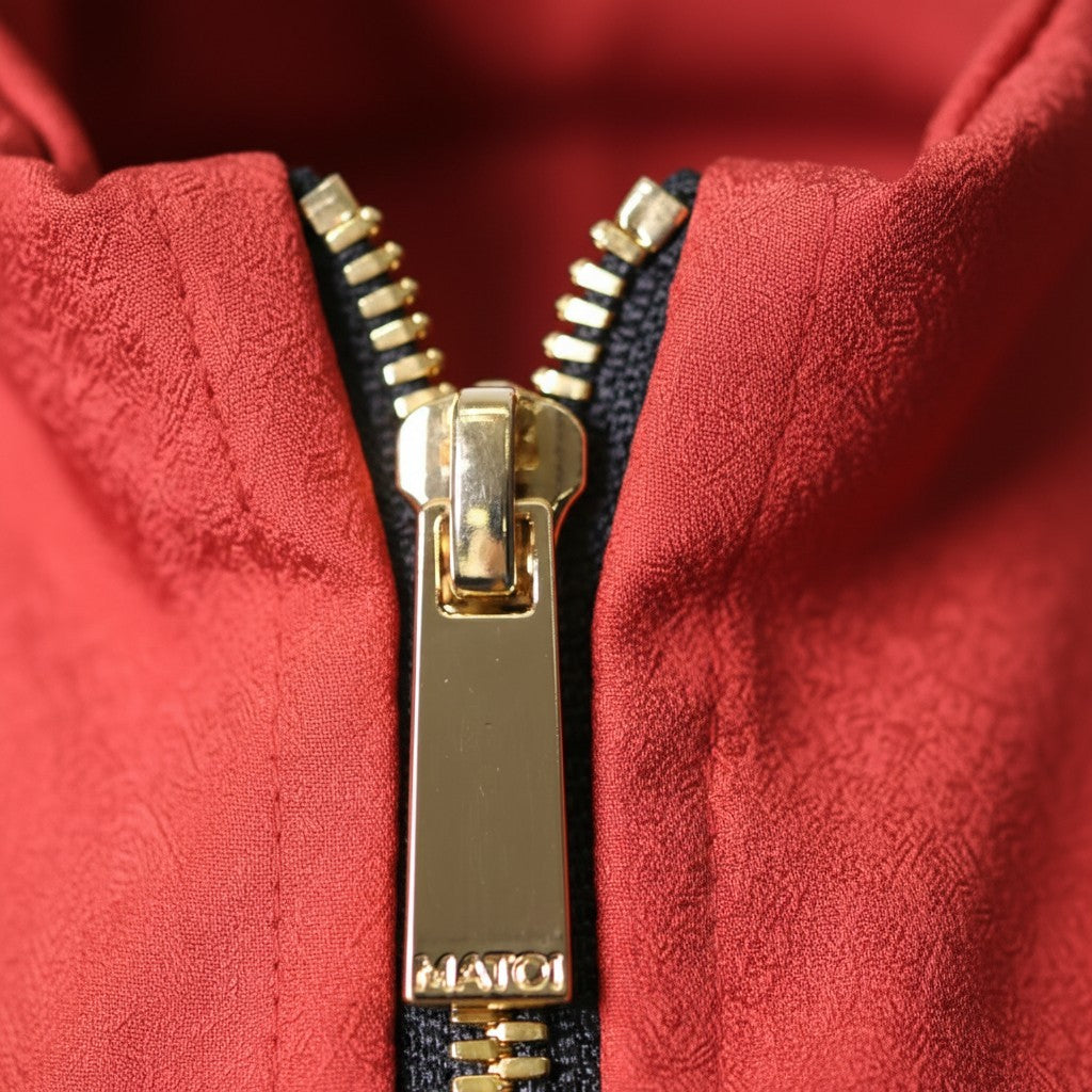Red and Black Gradation Furisode Blouson