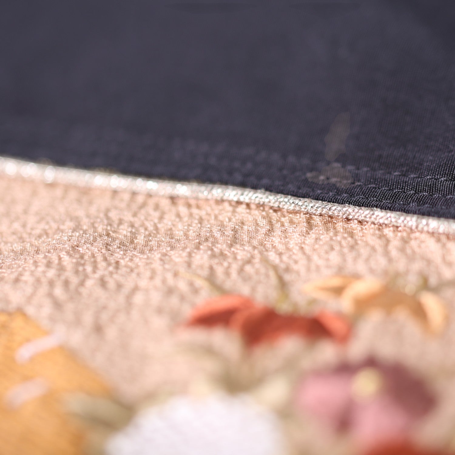 A habutae silk shirt worn with a black formal kimono