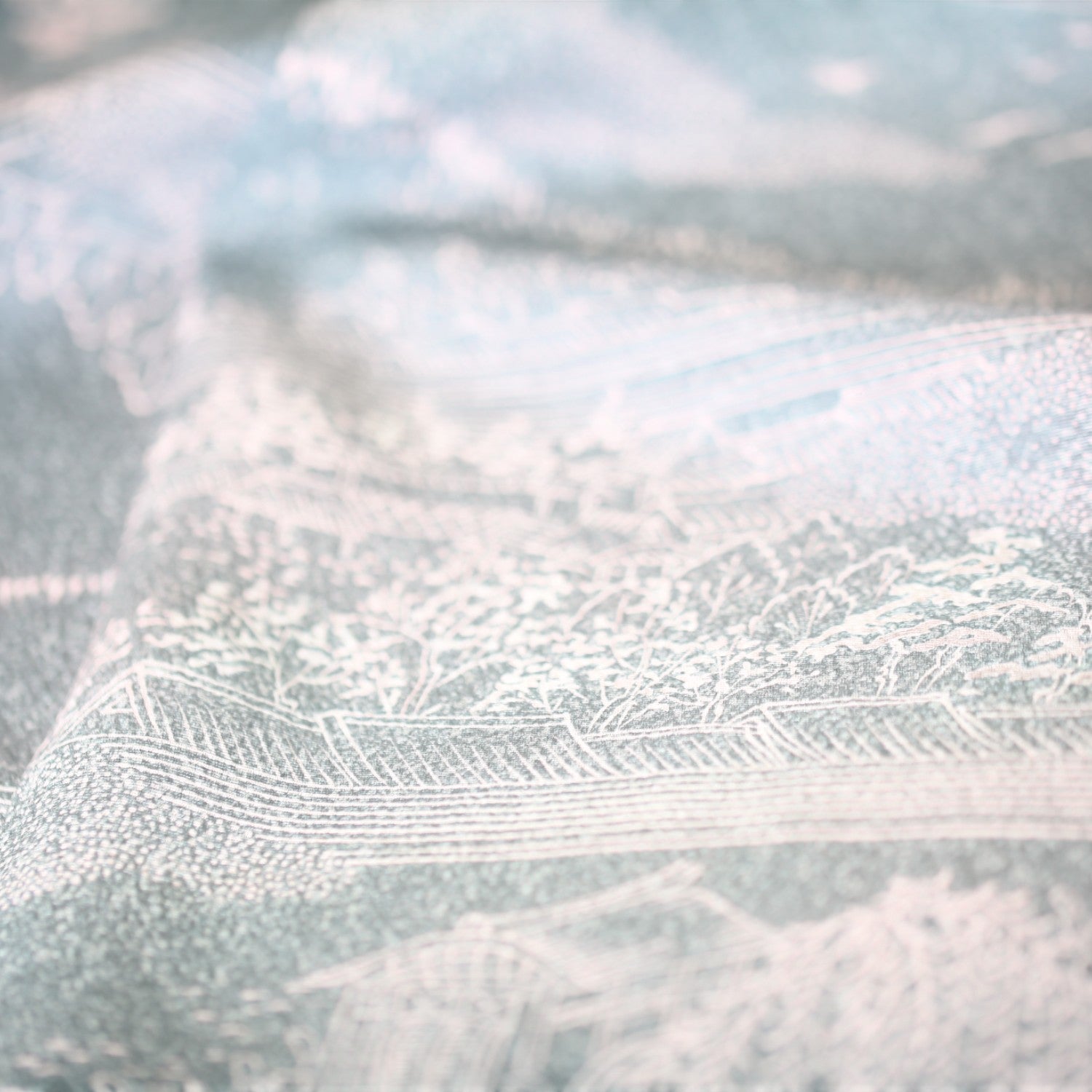 Traditional beauty: Silk shirt with festival scene pattern