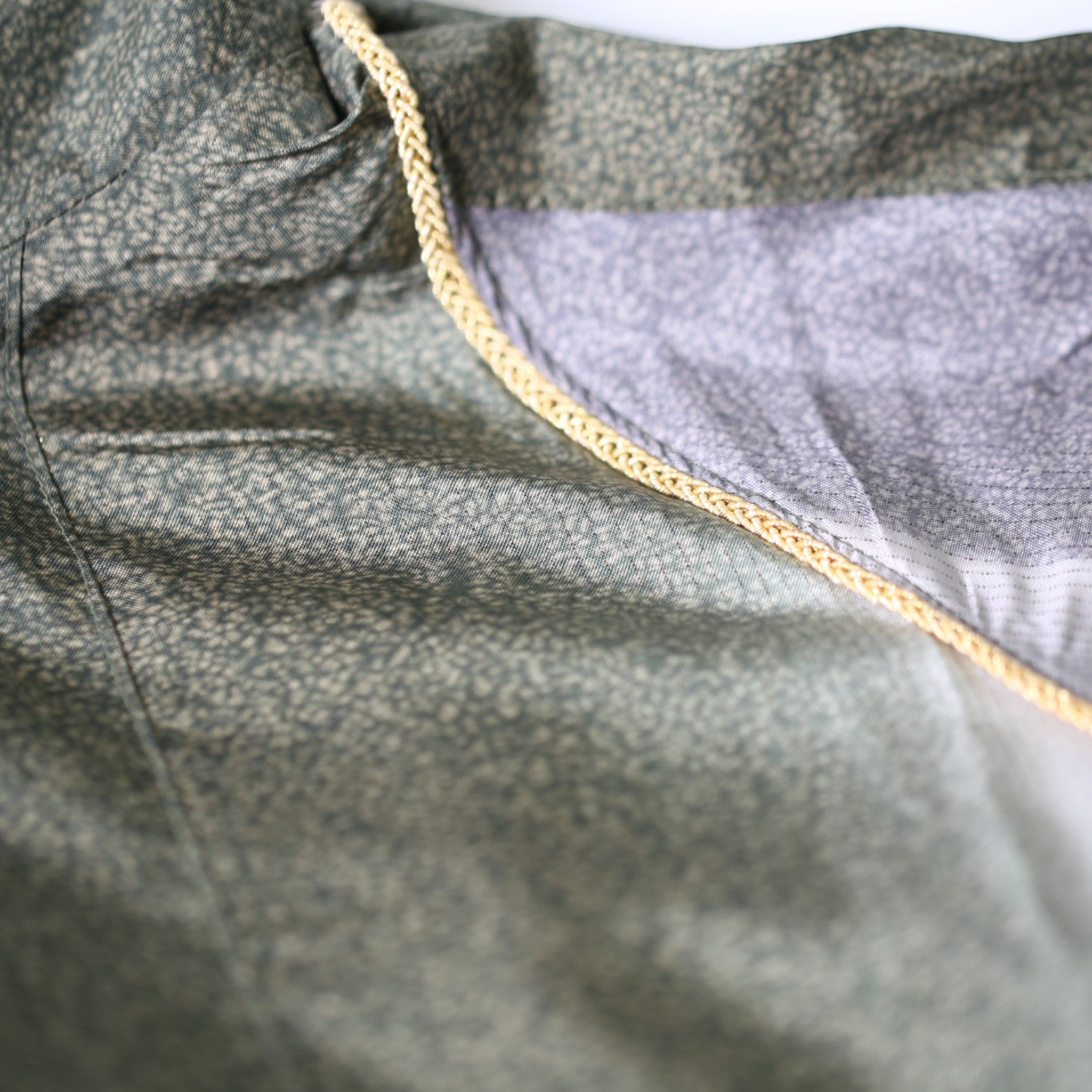 本場結城紬よろけ縞模様ブルゾン