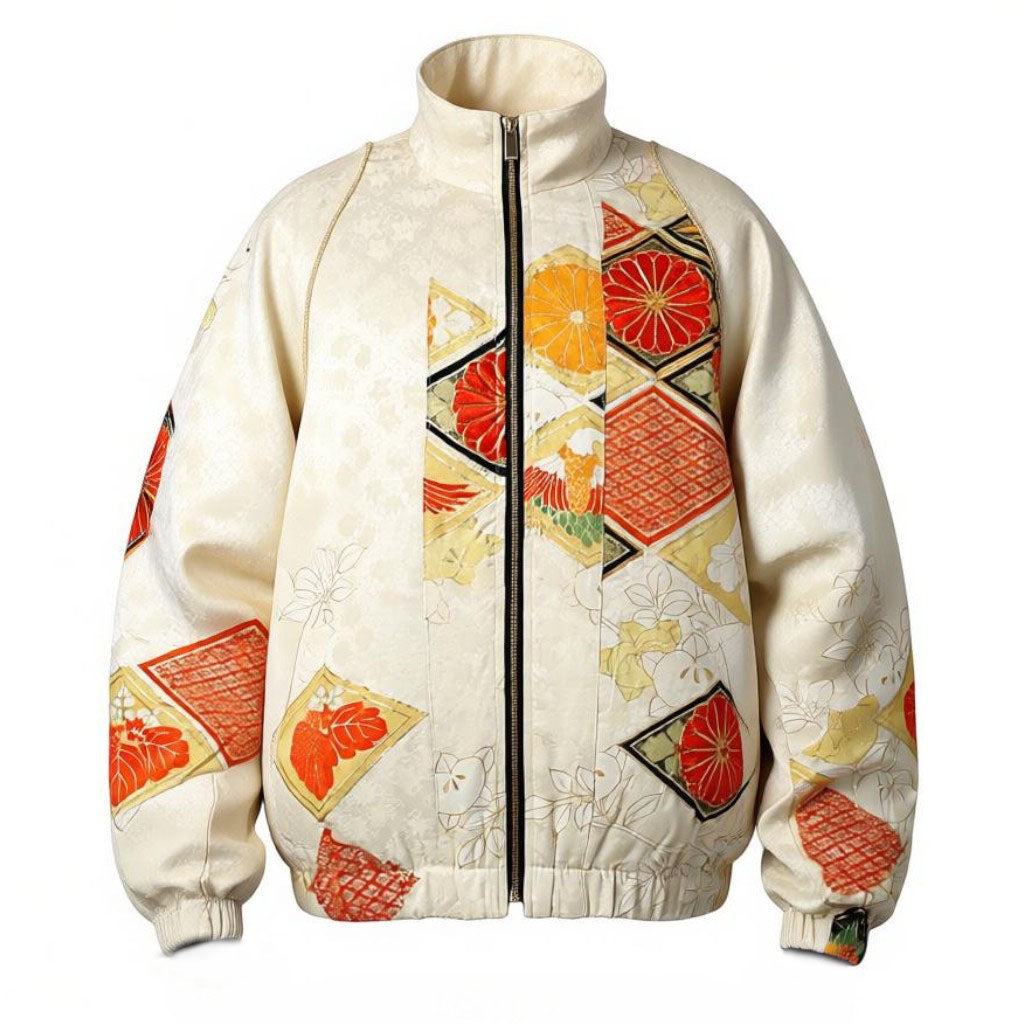 和モダン豪華刺繍振袖のブルゾン