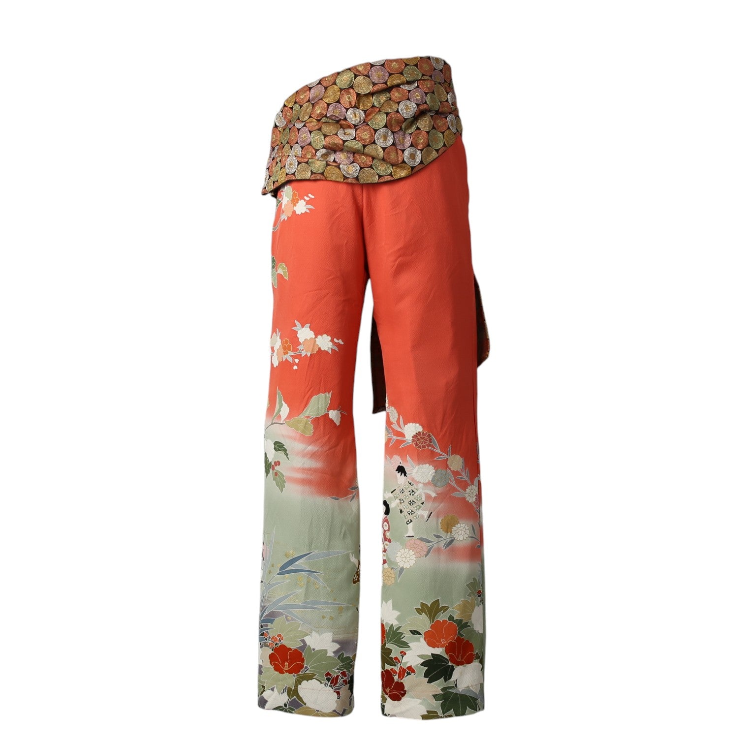 Superb pants with children at play and flower crests