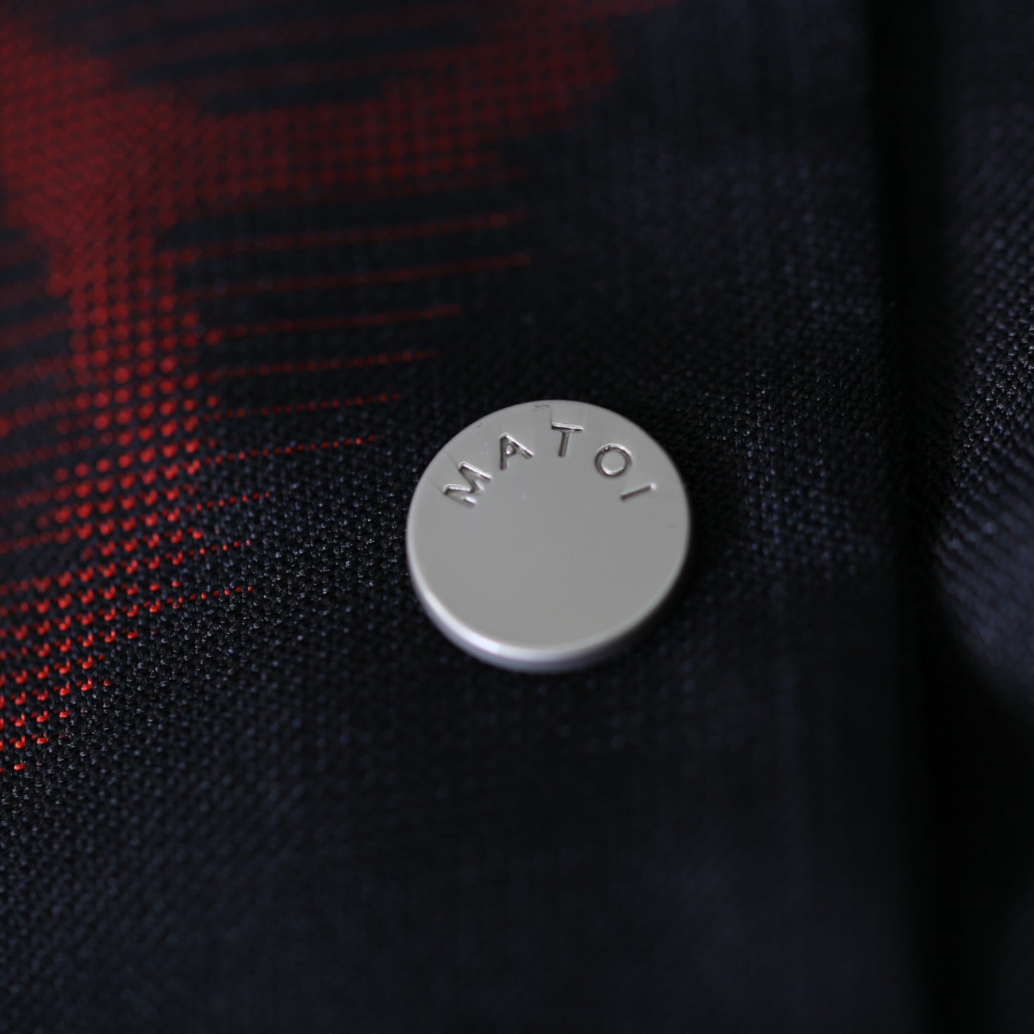 Black and red modern coat