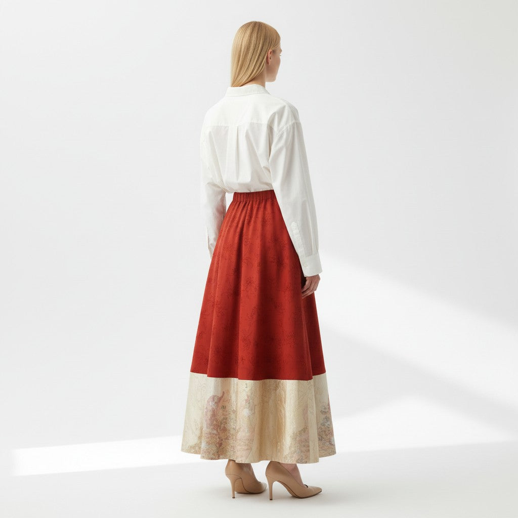 Elegant autumn breeze - Japanese style skirt