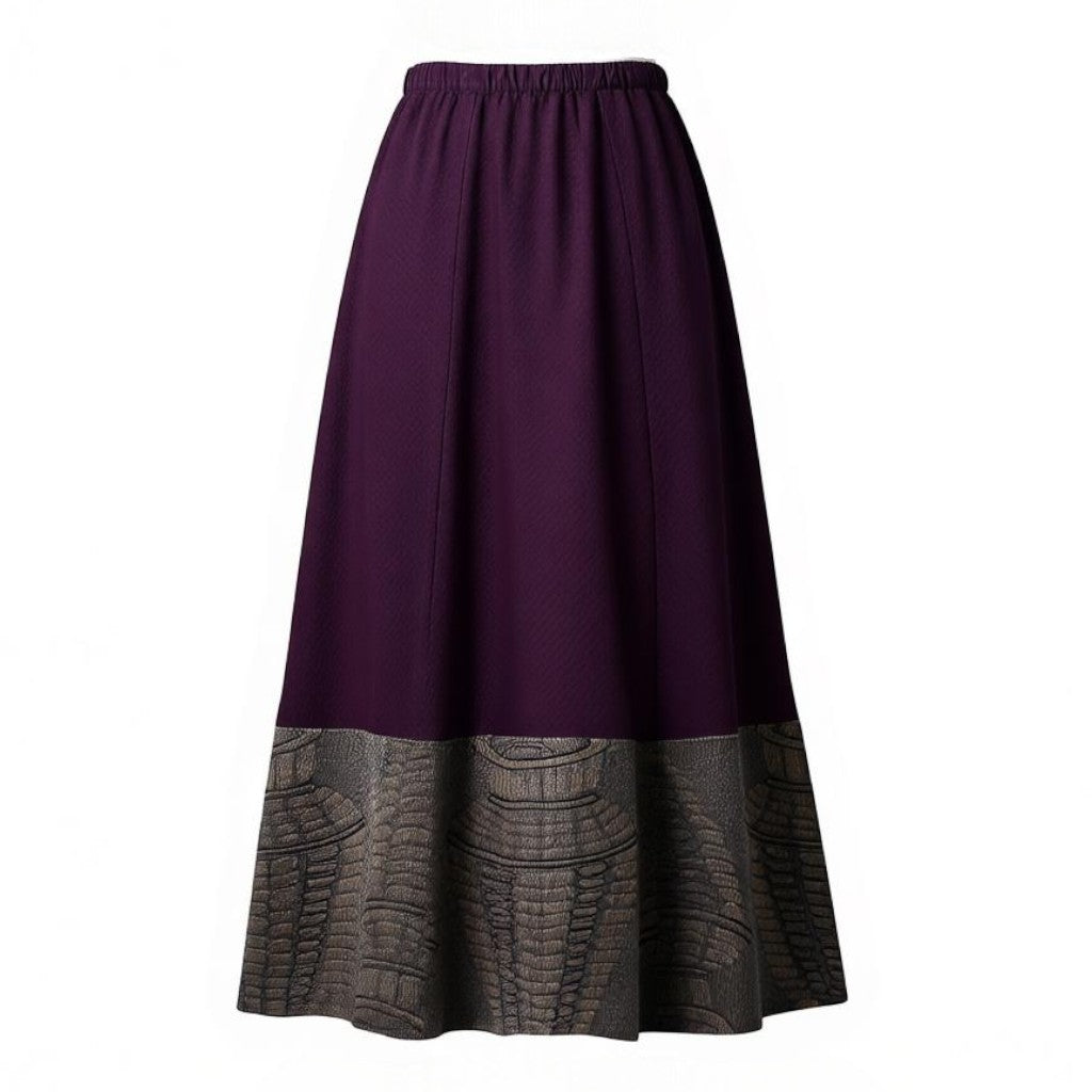 Elegant purple draped skirt