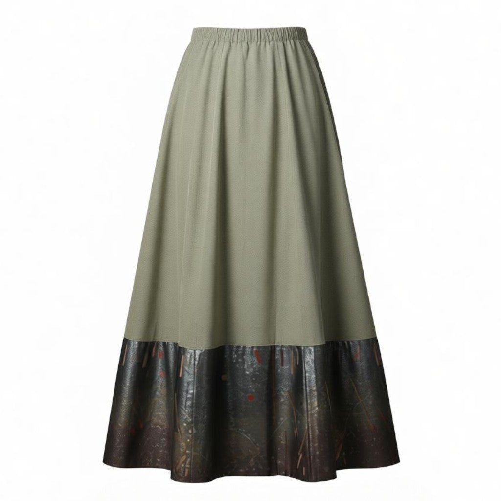 A skirt with a gorgeous Japanese design and geometric obi pattern