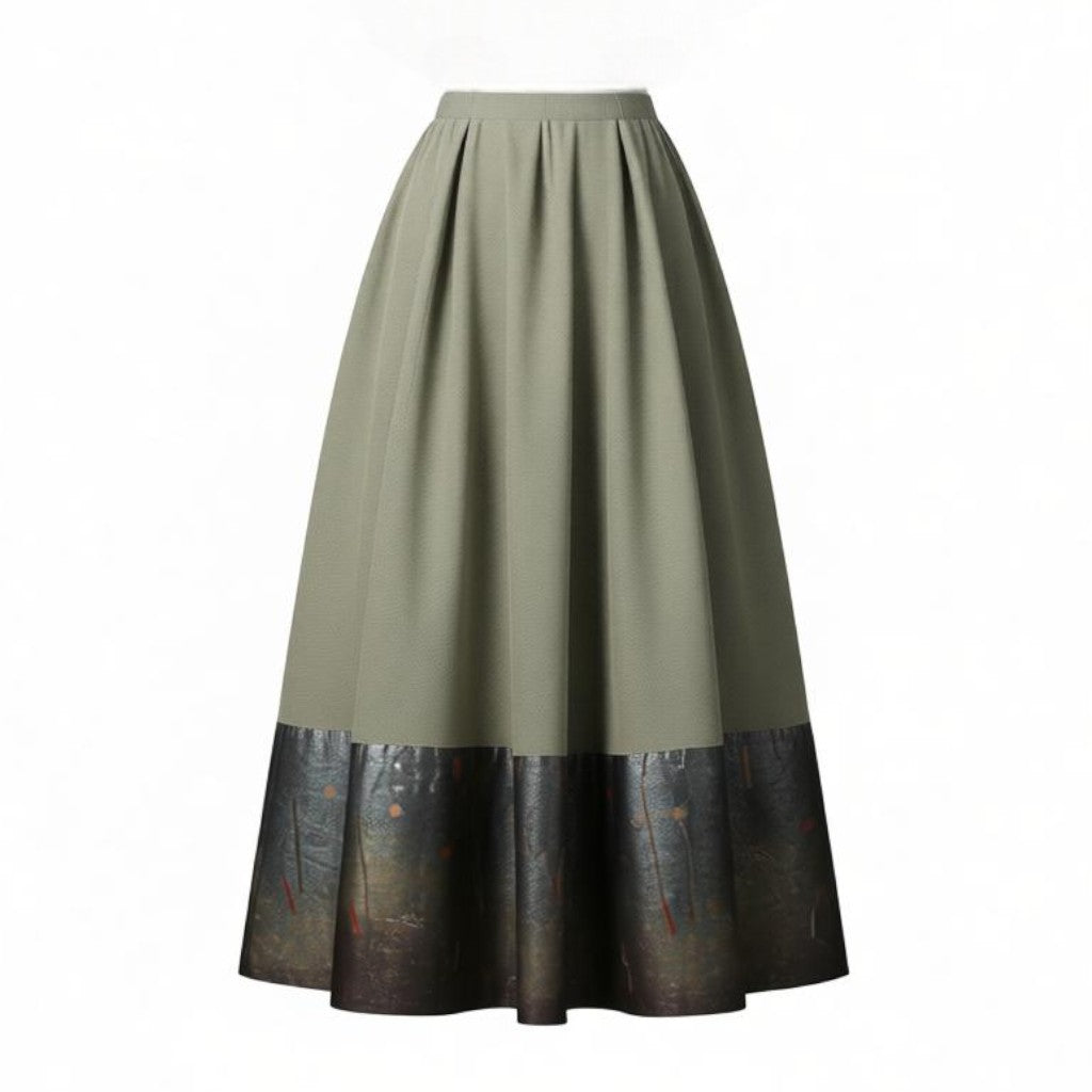 A skirt with a gorgeous Japanese design and geometric obi pattern