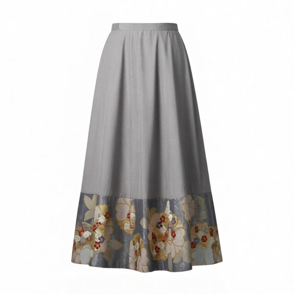 Flower arabesque pattern Japanese modern skirt