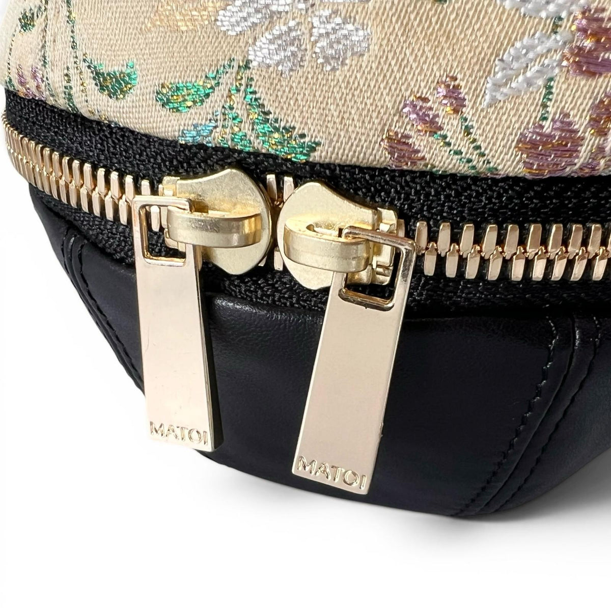 枝垂桜蝶帯と上質革のMari Bag