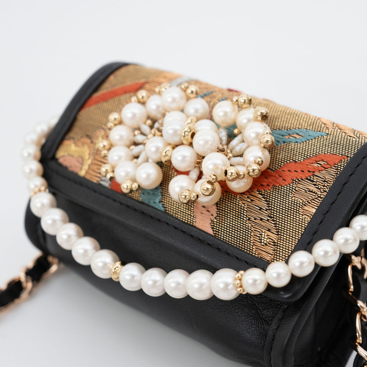 "Phoenix Kamon" Pearl and Obi Treasure Micro Bag