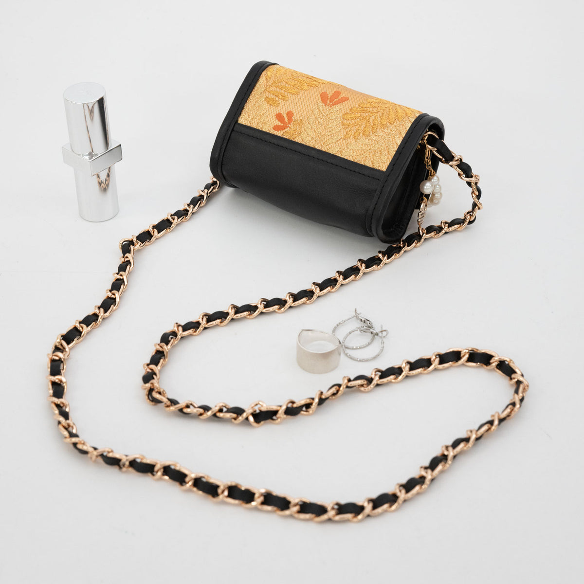 "Kikko Sagarifuji" Obi and Pearl Micro Bag