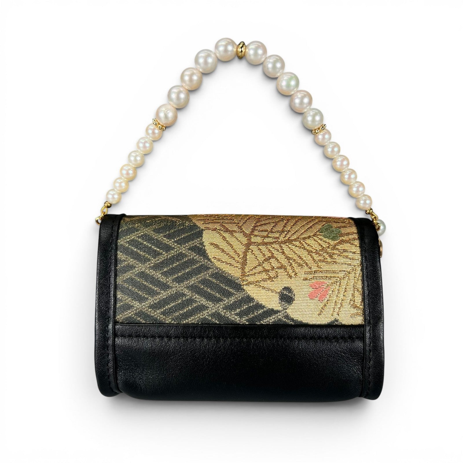 "Yukiwa Wakamatsu" Obi and Pearl Micro Bag