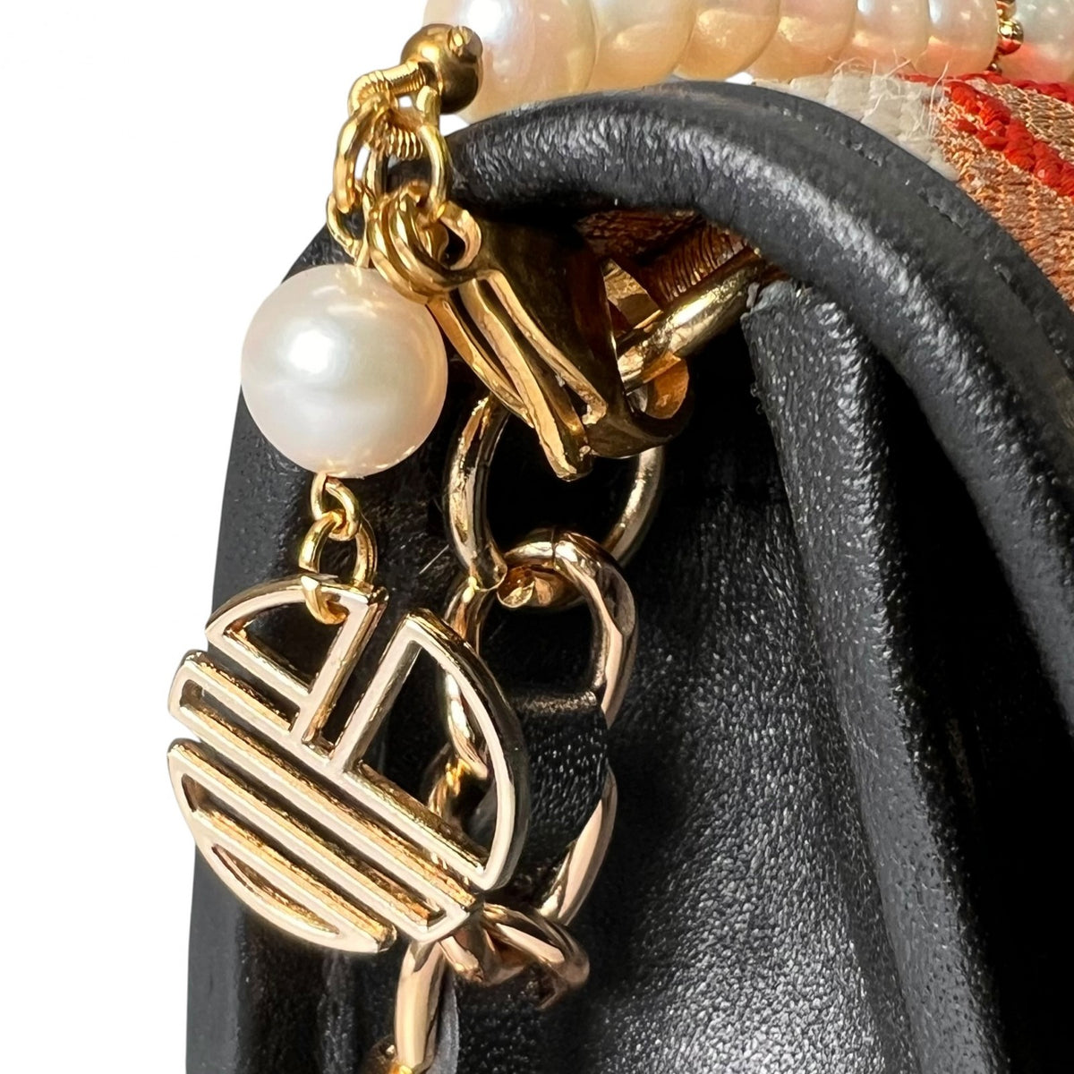 "Kikubun Kikkou" obi and akoya pearl micro bag