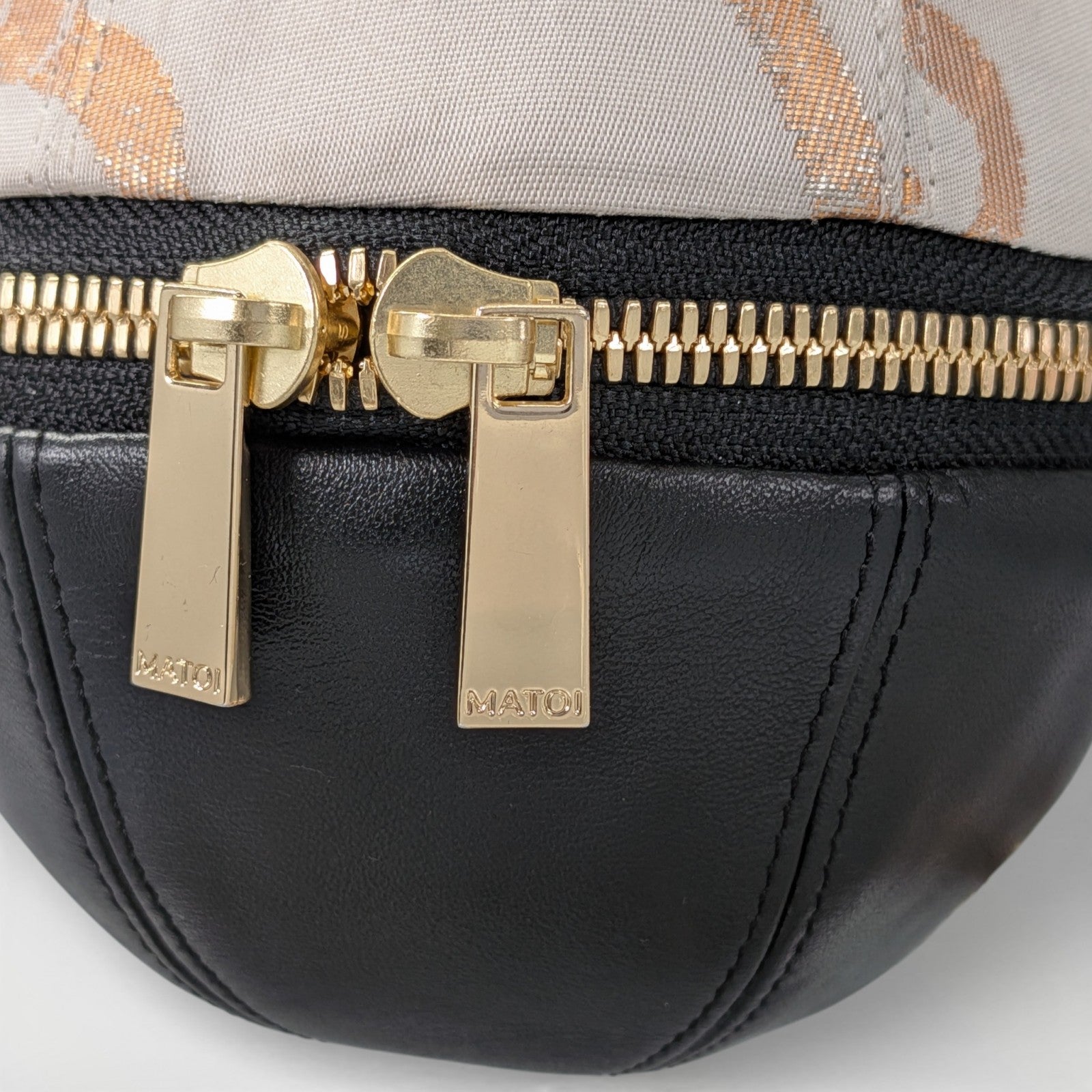 「花唐草文様」ヴィンテージ帯と本革の Mari Bag