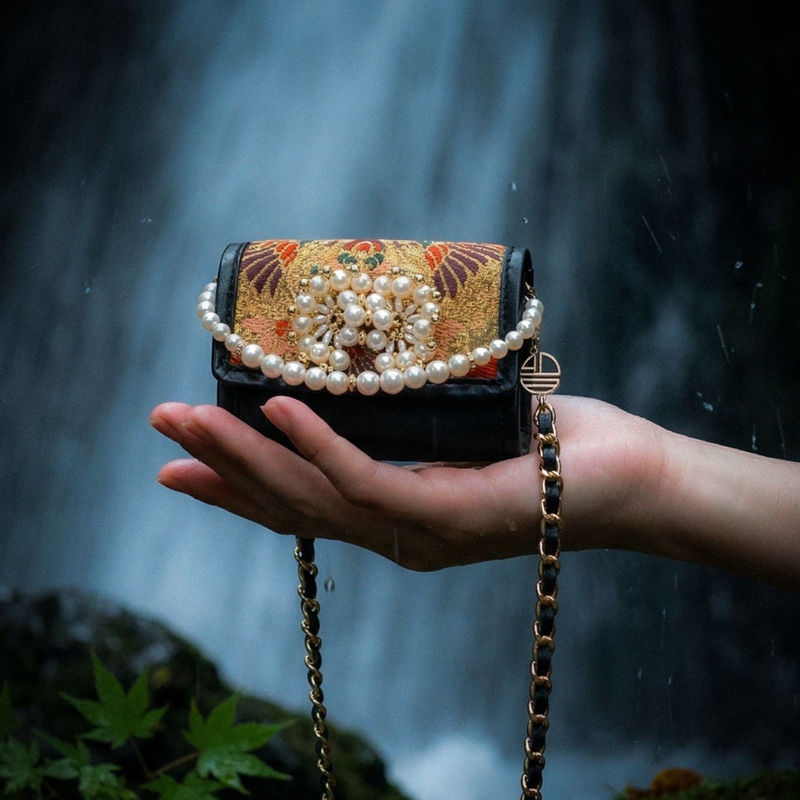 「鳳凰華紋」ヴィンテージ帯のMicro bag