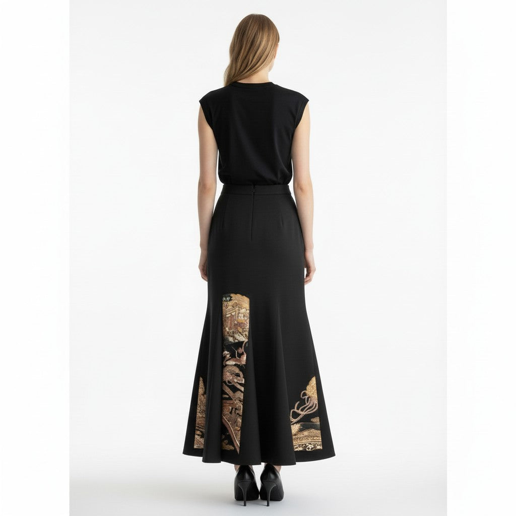 至高のヴィンテージ束ね熨斗マーメイドスカート