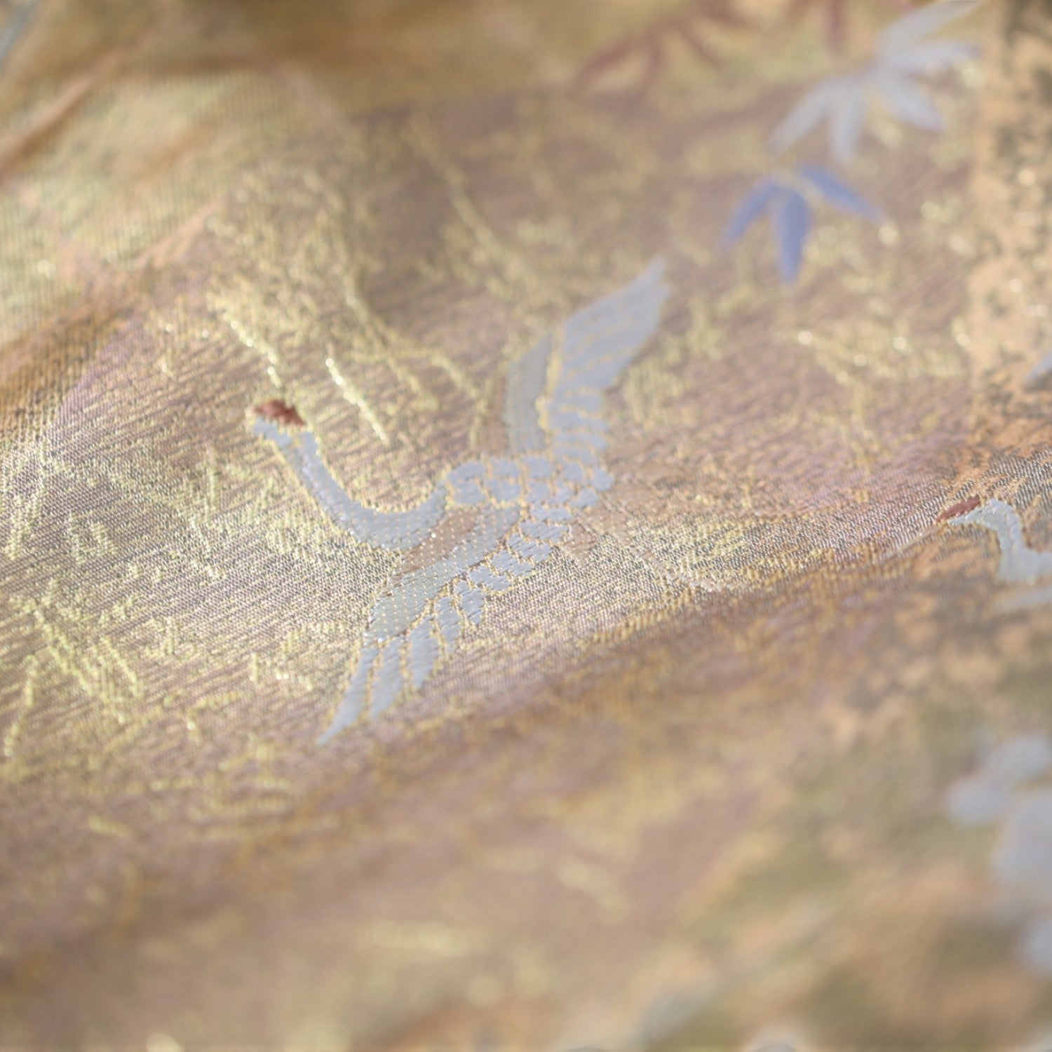 松竹梅と群鶴の金彩格子・雅パンツ