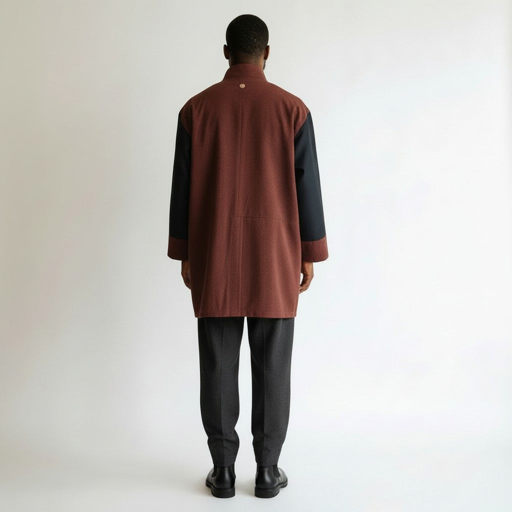 江戸小紋のモダンコート