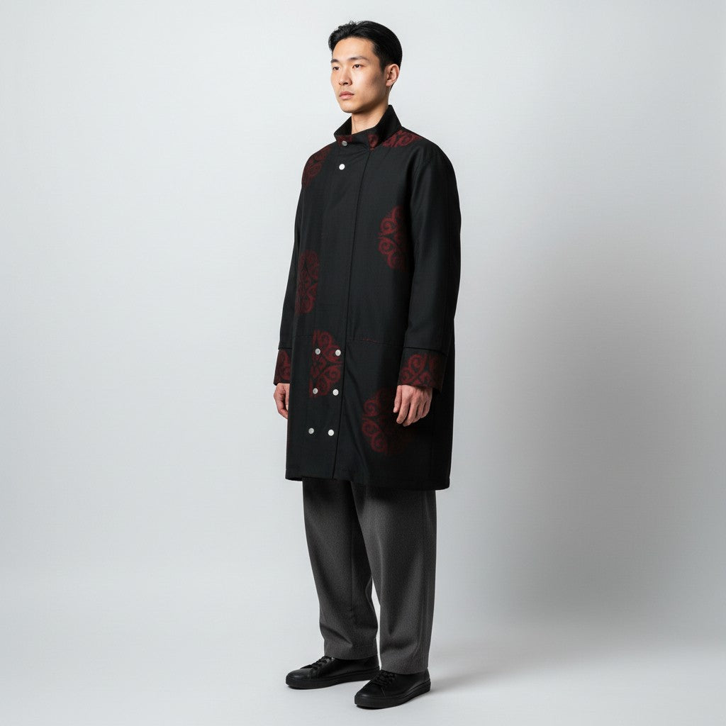 黒紅モダンコート