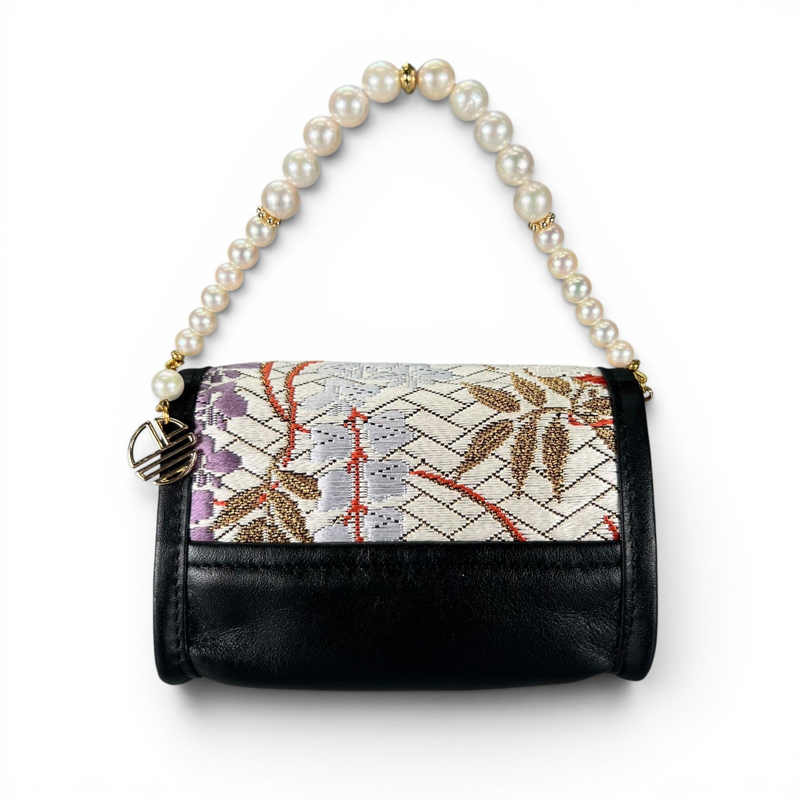 "Marumon Fuji Botan" Obi and Pearl Micro Bag