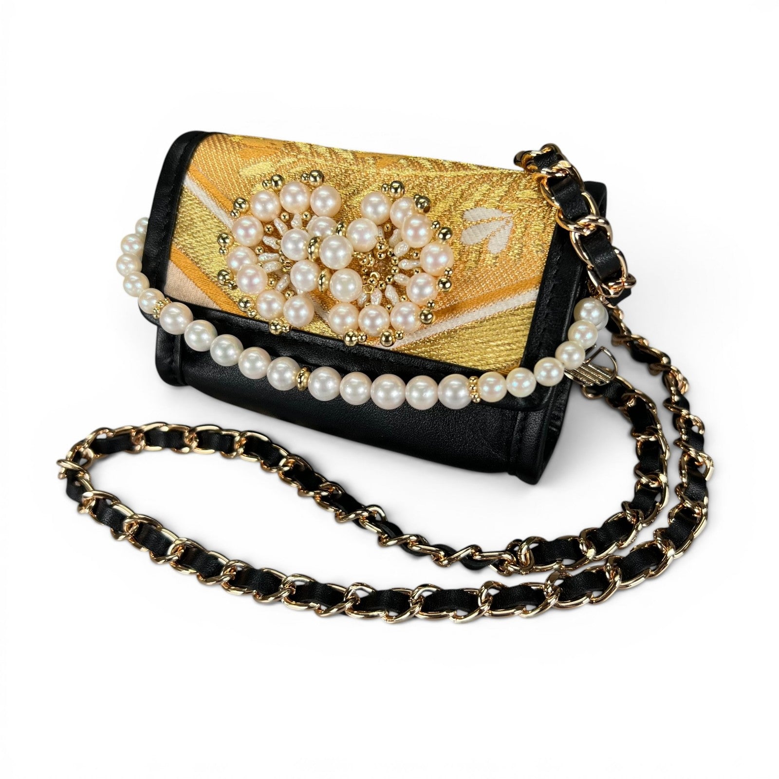 "Kikko Sagarifuji" Obi and Pearl Micro Bag