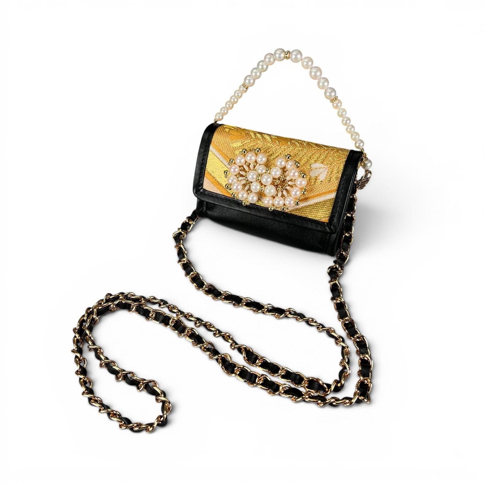 "Kikko Sagarifuji" Obi and Pearl Micro Bag