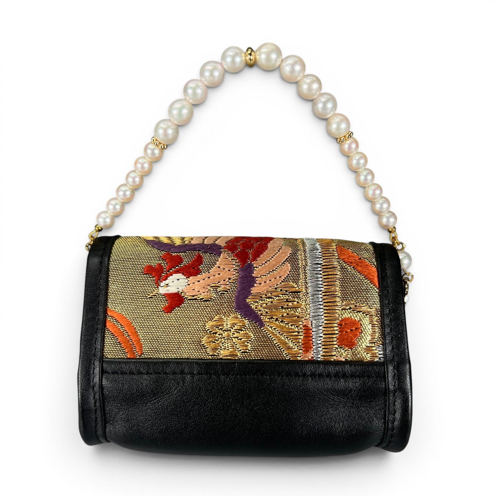「鳳凰華紋」真珠と帯の至宝Micro bag