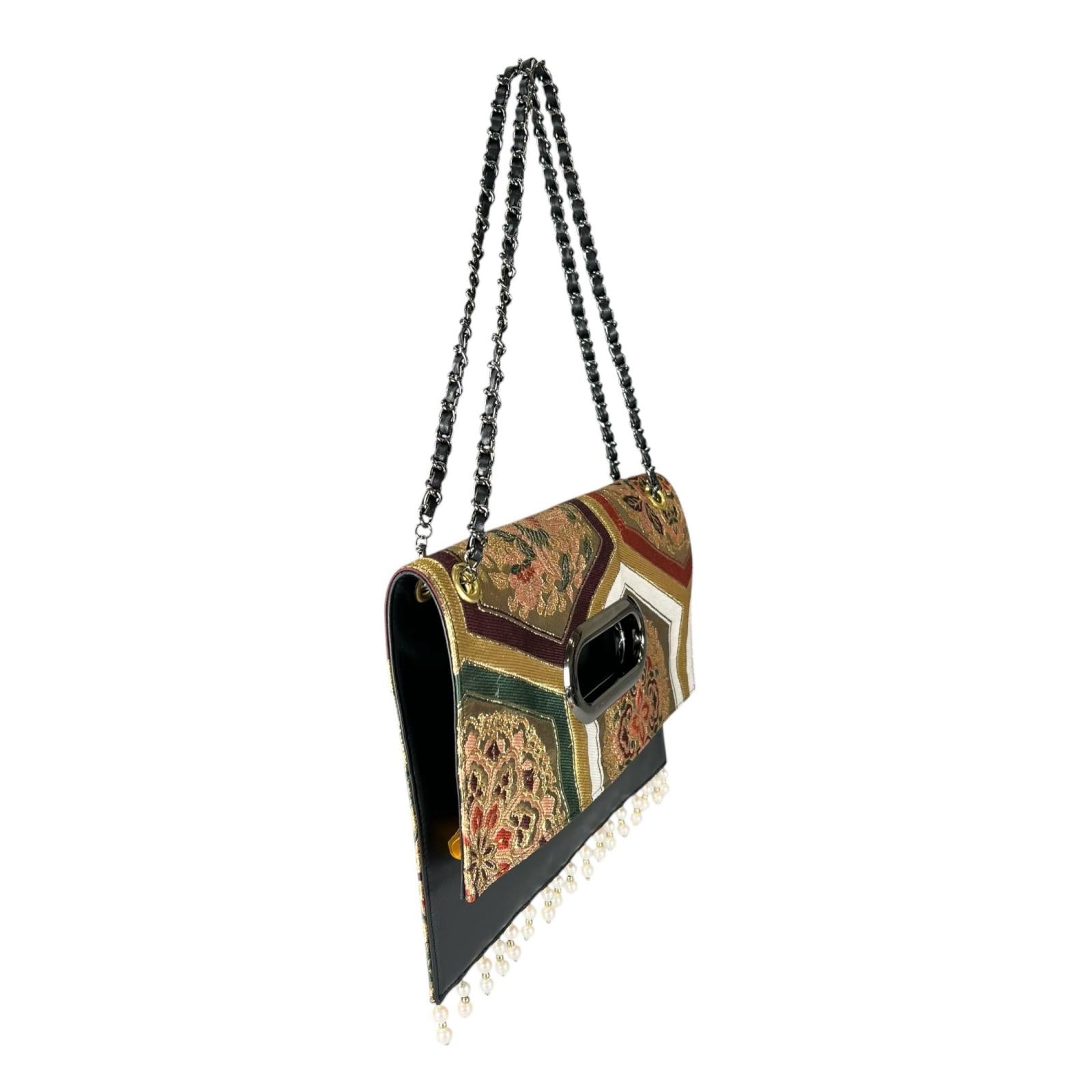 Phoenix Crest Vintage Obi Exquisite Clutch Bag