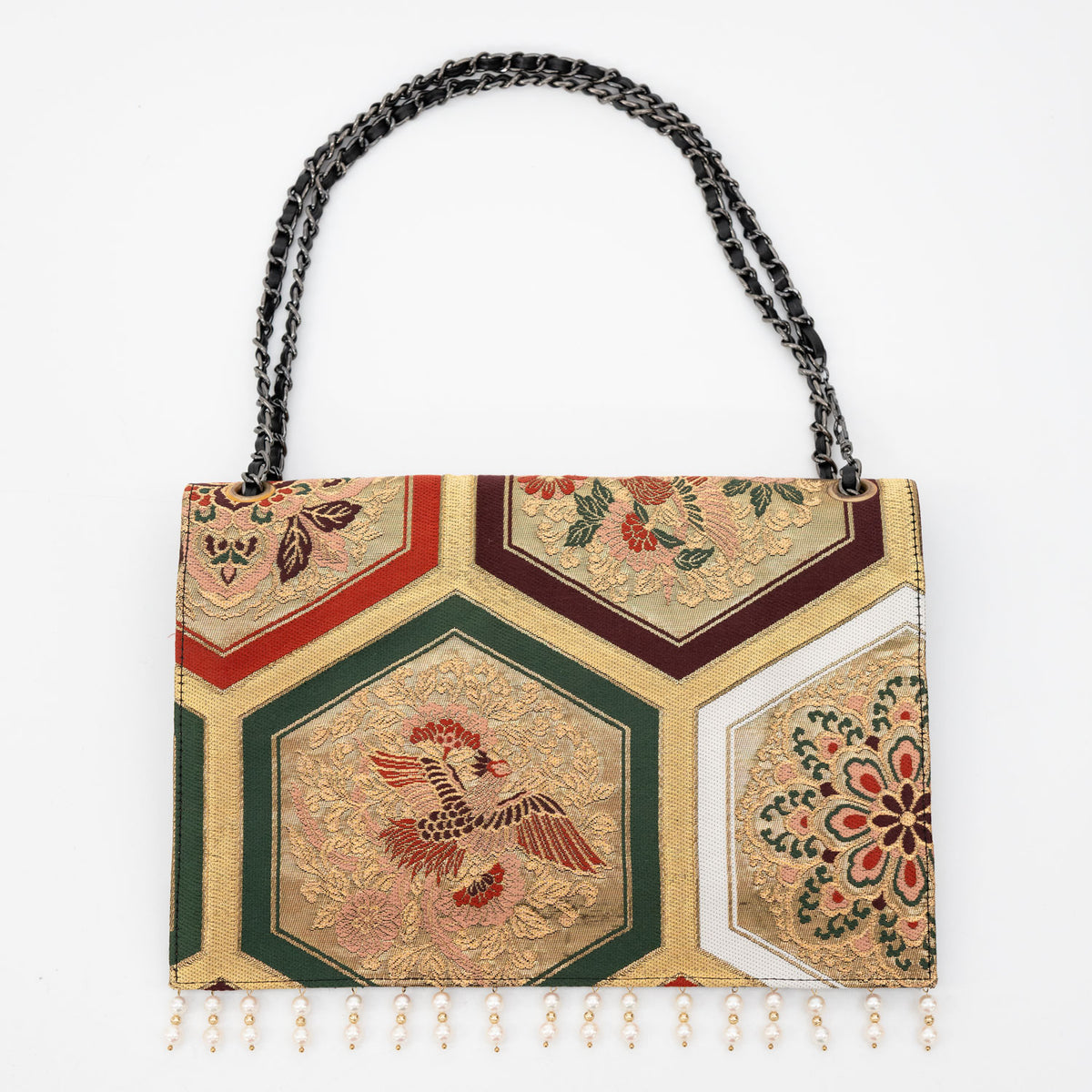 Phoenix Crest Vintage Obi Exquisite Clutch Bag