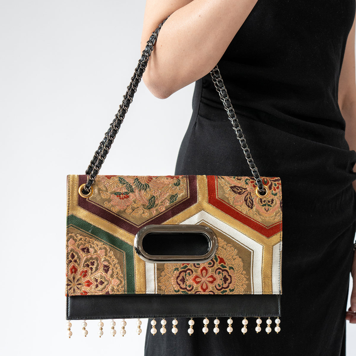 Phoenix Crest Vintage Obi Exquisite Clutch Bag