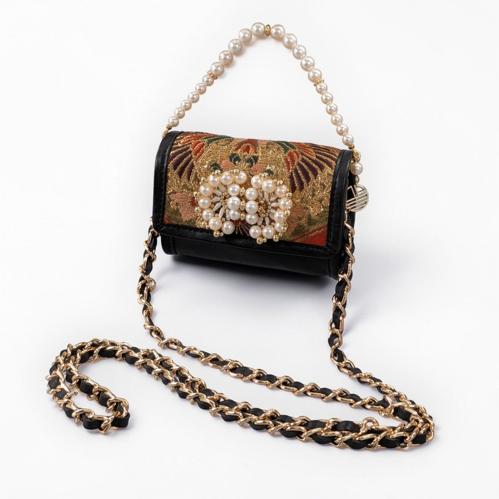 「鳳凰華紋」ヴィンテージ帯のMicro bag